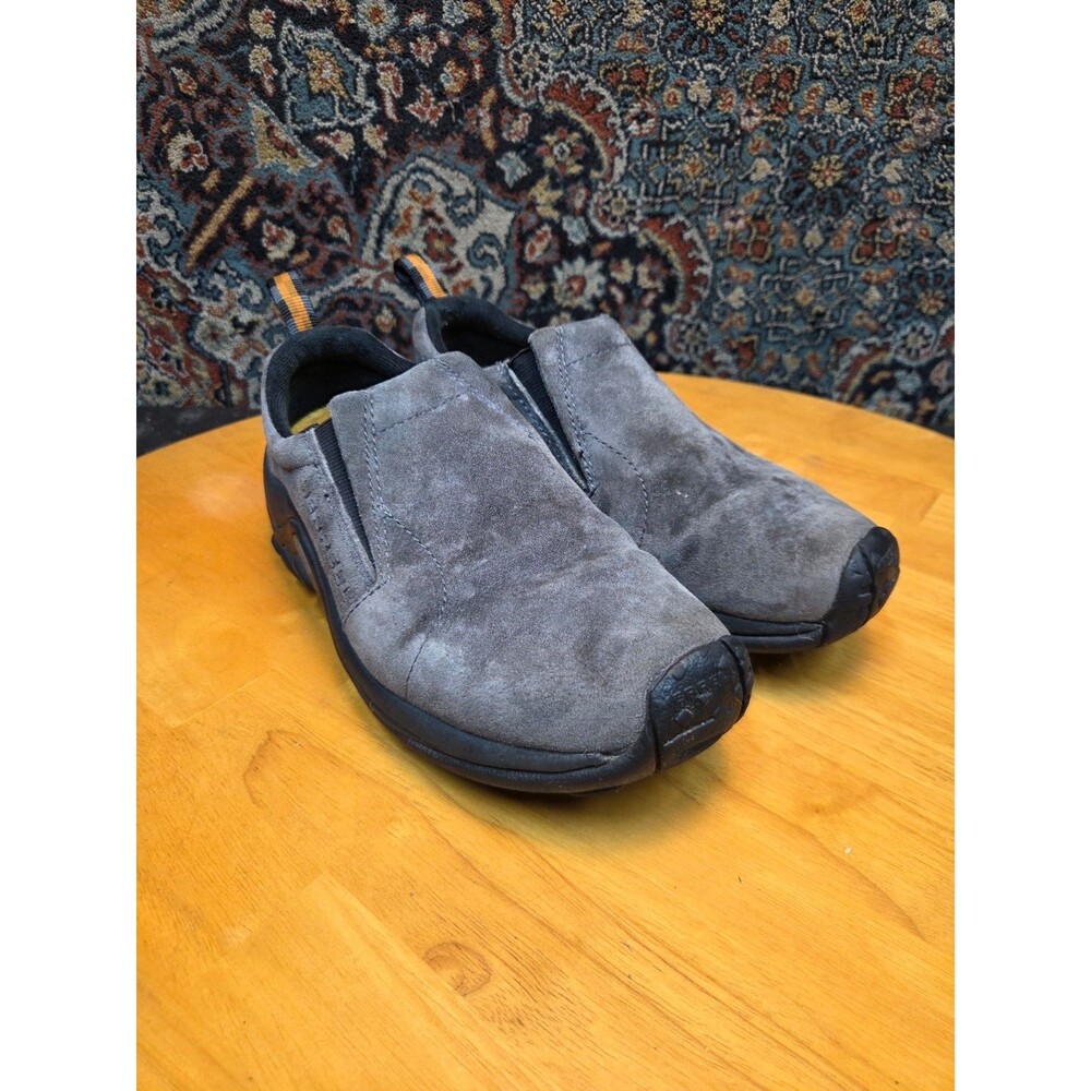 Merrell Jungle Moc Pewter Gray Suede Slip On Shoes J60806 Womens 6.5 Air Cushion